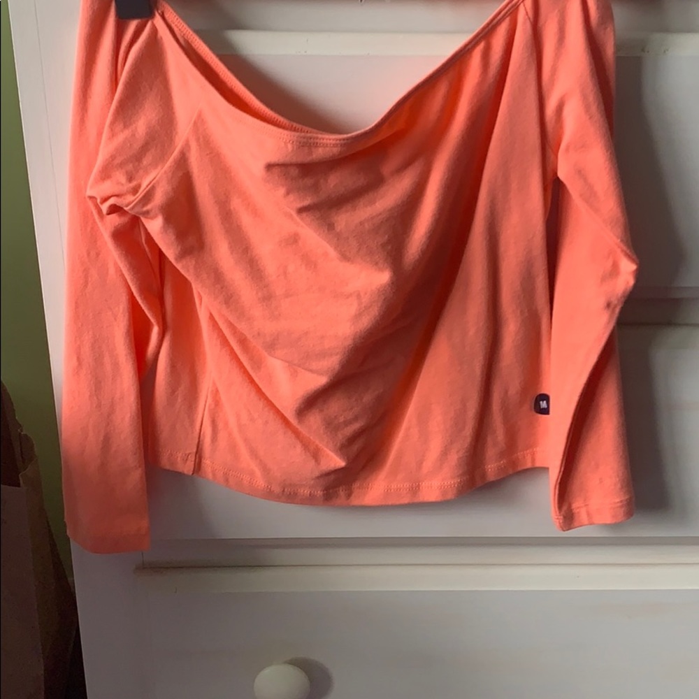 Orange long sleeve crop top